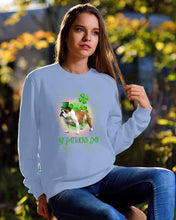 Load image into Gallery viewer, Bulldog Leprechaun Clover St Patrick's Day Gift For Dog Lovers Sweatshirt
