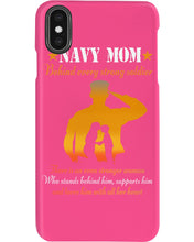 Load image into Gallery viewer, Son Gift For Navy Mom Behind Every Strong Soldier Phone case

