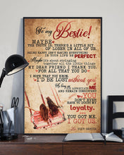 Load image into Gallery viewer, I'd Be Los Without You Gift For Bestie Vertical Poster
