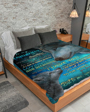 Load image into Gallery viewer, You Are The World Wolf Dad Gift For Daughter Sherpa Blanket

