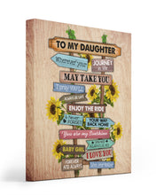 Load image into Gallery viewer, Enjoy The Ride Sunflower Mother Gift For Daughter Matte Canvas
