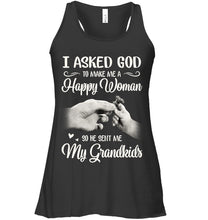 Load image into Gallery viewer, God Sent Me My Grandkids Gift For Grandma Ladies Flowy Tank
