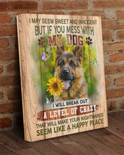 Load image into Gallery viewer, German Shepherd Don't Mess With My Dog Gift For Dog Lovers Matte Canvas
