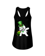 Load image into Gallery viewer, Bichon Dabbing With Pot Of Gold St Patrick's Day Gift For Dog Lovers Ladies Flowy Tank
