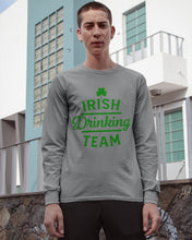 Load image into Gallery viewer, Irsih Drinking Team Green Shamrock St Patrick's Day Unisex Long Sleeve
