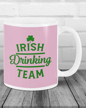 Load image into Gallery viewer, Irsih Drinking Team Green Shamrock St Patrick's Day Mug
