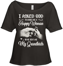 Load image into Gallery viewer, God Sent Me My Grandkids Gift For Grandma Ladies Tee
