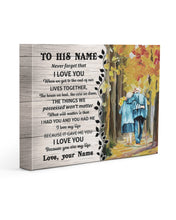 Load image into Gallery viewer, You Are My Life Autumn Footpath Custom Name Gift For Husband Matte Canvas
