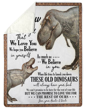 Load image into Gallery viewer, Auntie And Uncle Gift For Nephew These Old Dinosaurs Will Always Have Your Back Sherpa Blanket
