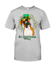 Load image into Gallery viewer, Boxer With Top Hat Pattern St Patrick's Day Gift For Dog Lovers Guys Tee
