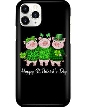 Load image into Gallery viewer, Pig Wear Plaid Shirt And Top Hat St Patrick's Day Gift Phone case
