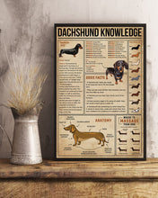 Load image into Gallery viewer, Something You Should Know About Knowledge Dachshund Wiener Dog Vertical Poster
