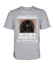 Load image into Gallery viewer, Black Pekingese Personal Stalker St. Patrick's Day Printed Mug Guys V-Neck
