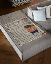 Load image into Gallery viewer, Custom Name Gift For Son Mail Never Feel That You're Alone Fleece Blanket
