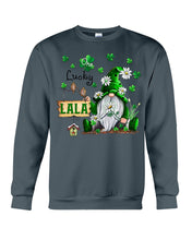 Load image into Gallery viewer, Leprechaun Gnome One Lucky Lala Clover St Patrick's Day Gift Sweatshirt
