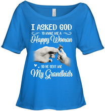 Load image into Gallery viewer, God Sent Me My Grandkids Gift For Grandma Ladies Tee
