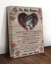 Load image into Gallery viewer, Custom Name Gift For Husband You Complete Me Skull Rose Pattern Matte Canvas
