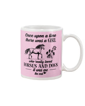 Load image into Gallery viewer, There Was A Girl Who Really Loved Horses And Dogs Mug
