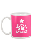 Load image into Gallery viewer, Lucky To Be A Biker Pilot Clover St Patrick's Day Gift Mug
