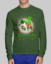 Load image into Gallery viewer, Bulldog Leprechaun Clover St Patrick's Day Gift For Dog Lovers Unisex Long Sleeve
