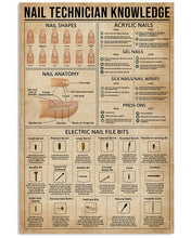 Load image into Gallery viewer, Something You Should Know About Nail Technician Knowledge Vertical Poster

