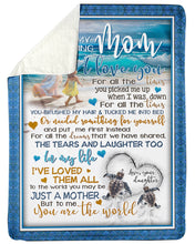Load image into Gallery viewer, When I Was Down Turtle Daughter Gift For Mom Sherpa Blanket
