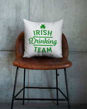 Load image into Gallery viewer, Irsih Drinking Team Green Shamrock St Patrick's Day Pillow Cover
