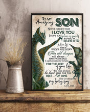 Load image into Gallery viewer, Dad Gift For Son Dragon Believe In Yourself Vertical Poster
