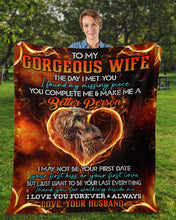 Load image into Gallery viewer, Thank For Walking Beside Me Wolf Gift For Wife Fleece Blanket
