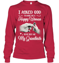 Load image into Gallery viewer, God Sent Me My Grandkids Gift For Grandma Unisex Long Sleeve

