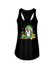 Load image into Gallery viewer, Gnome Pot Of Gold Shamrock St. Patrick's Day Printed Mug Ladies Flowy Tank
