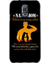Load image into Gallery viewer, Son Gift For Navy Mom Behind Every Strong Soldier Phone case
