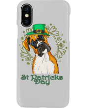Load image into Gallery viewer, Boxer With Top Hat Pattern St Patrick's Day Gift For Dog Lovers Phone case
