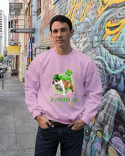 Load image into Gallery viewer, Bulldog Leprechaun Clover St Patrick's Day Gift For Dog Lovers Sweatshirt
