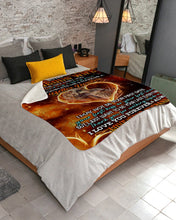 Load image into Gallery viewer, Thank For Walking Beside Me Wolf Gift For Wife Sherpa Blanket
