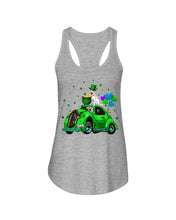 Load image into Gallery viewer, Labrador Green Car Pot Of Gold St Patrick's Day Gift For Dog Lovers Ladies Flowy Tank
