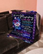 Load image into Gallery viewer, Daughter Gift For Mummy Rose I Love You Fleece Blanket
