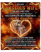 Load image into Gallery viewer, Thank For Walking Beside Me Wolf Gift For Wife Fleece Blanket
