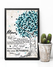 Load image into Gallery viewer, My Own Sunshine Blue Tree Daughter Gift For Mom Vertical Poster
