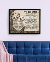 Load image into Gallery viewer, Custom Name Gift For Husband Camo Deer The Gift Of You Framed Matte Canvas
