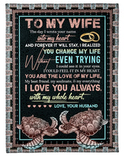 Load image into Gallery viewer, You Changed My Life Turtle Gift For Wife Fleece Blanket
