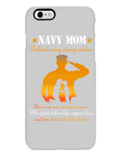 Load image into Gallery viewer, Son Gift For Navy Mom Behind Every Strong Soldier Phone case
