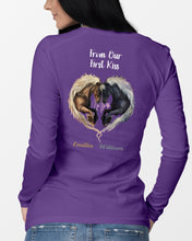 Load image into Gallery viewer, Horses From Our First Kiss Custom Name Gift For Girlfriend Unisex Long Sleeve
