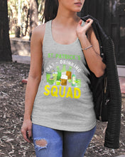 Load image into Gallery viewer, Happy St. Patrick's Day Printed Mug Drinking Squad 2021 Irish Shamrock Ladies Flowy Tank
