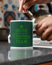 Load image into Gallery viewer, Irsih Drinking Team Green Shamrock St Patrick's Day Mug
