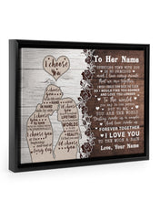 Load image into Gallery viewer, A Couple You Are My World Custom Name Gift For Girlfriend Framed Matte Canvas
