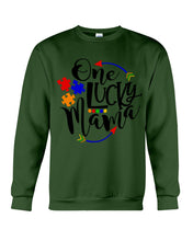 Load image into Gallery viewer, Autism One Lucky Mama Meaningful Gift For Autism Mom Sweatshirt
