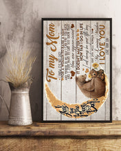 Load image into Gallery viewer, Son Gift For Mom Bear On Waning Moon Love You Vertical Poster
