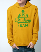 Load image into Gallery viewer, Irsih Drinking Team Green Shamrock St Patrick's Day Hoodie
