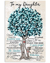 Load image into Gallery viewer, Blue Tree Never Forget I Love You Mom Gift For Daughter Vertical Poster
